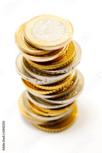 pile of euro coins