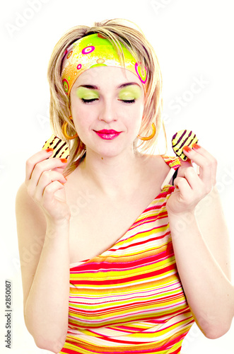 cute girl going to eat a cookie