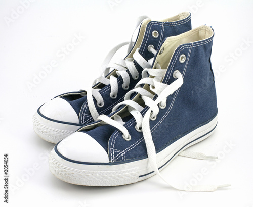 blue sneakers