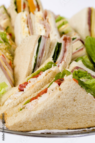 close up sandwich platter