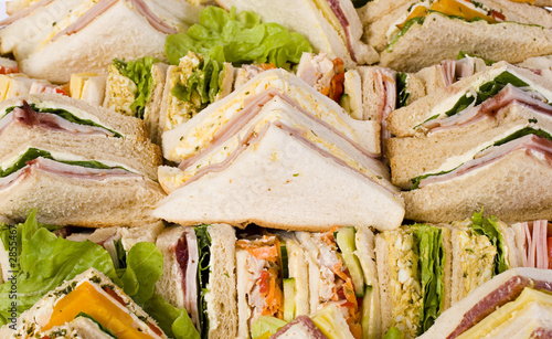 close up sandwich platter