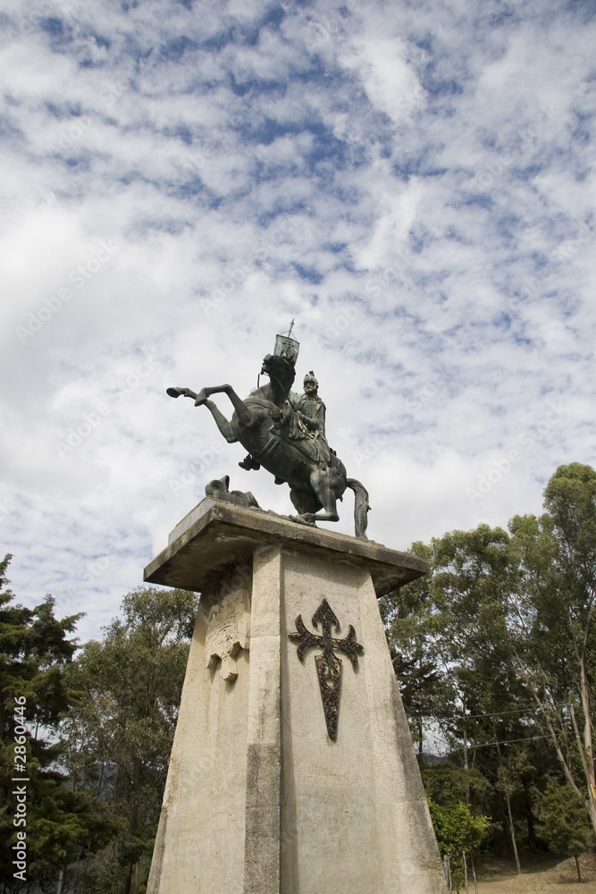 Obraz premium city defender statue