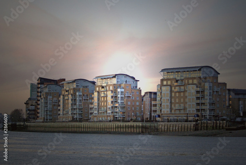 apartments on the thames in light