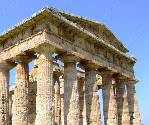 frontale del tempio di poseidon