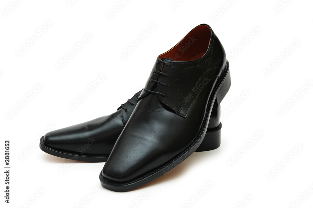 black boots isolated on the white background black boots isolated on the white background