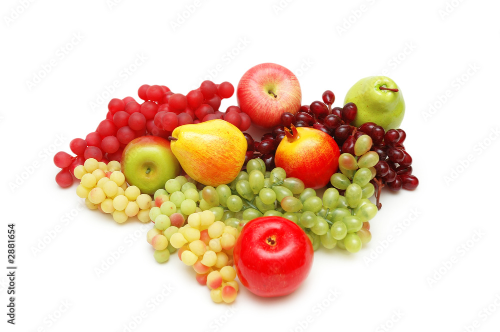 various fruits isolated on the white background various fruits isolated on the white background