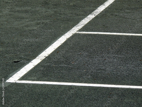 corner of tennis court
