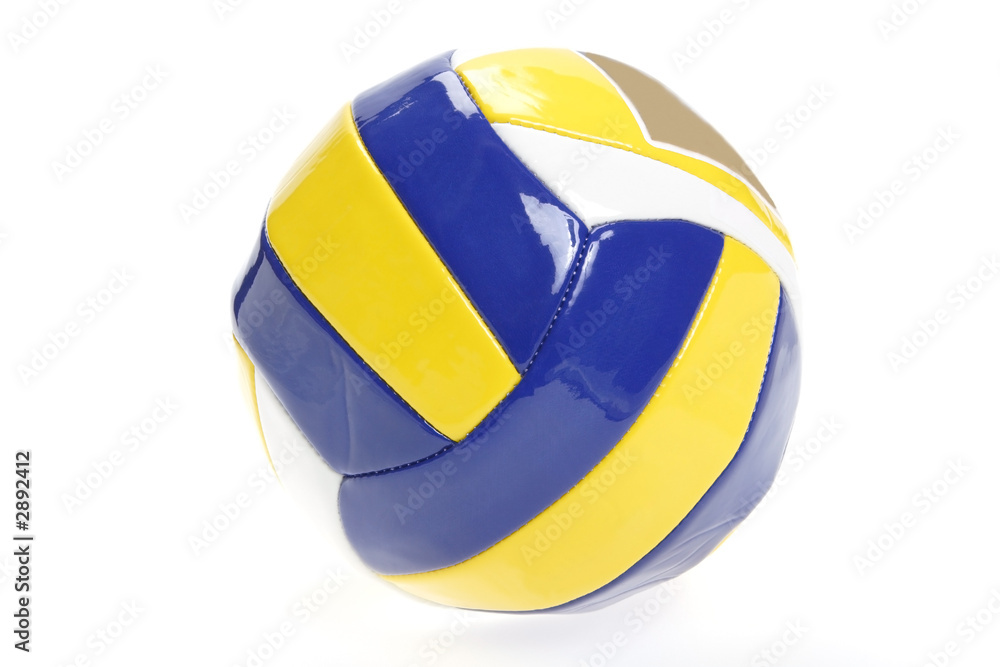 yellow-blue-white ball