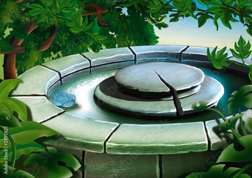 stone fountain