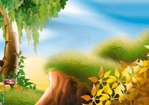 hillside & tree