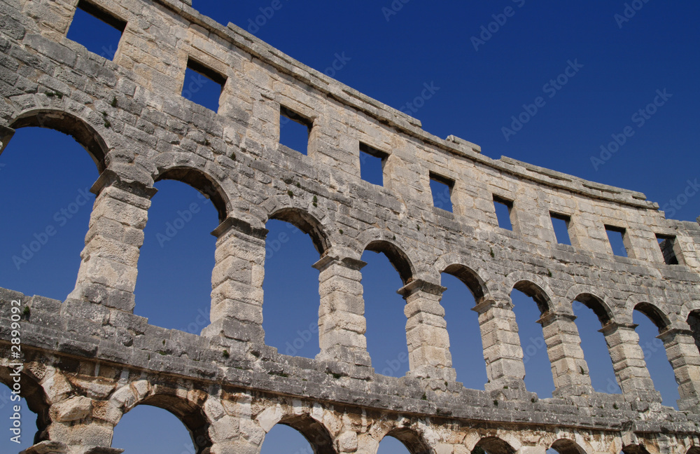 roman amphitheater, pula, croatia
