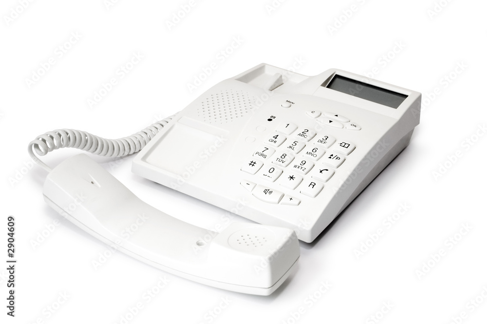 telephone and receiver isolated on white telephone and receiver isolated on white