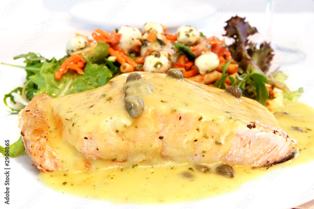 salmon and salad salmon and salad