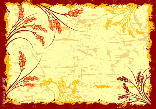 abstract grunge floral background