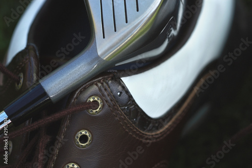 metal meets leather on the golf course