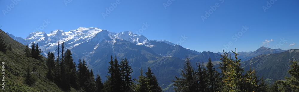 white mountains with snow, aiguillette des houches, brevent, fra