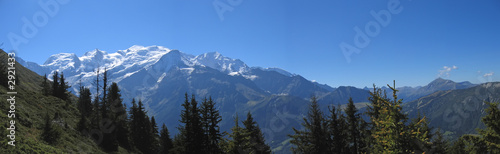 white mountains with snow, aiguillette des houches, brevent, fra photo
