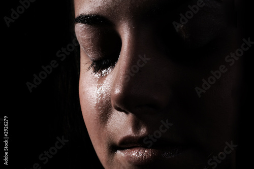 Photo crying woman