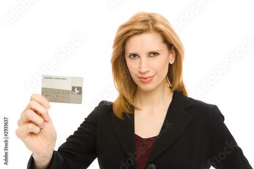 businesswoma with credit card photo