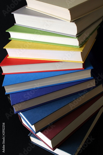 spiral of colorful books