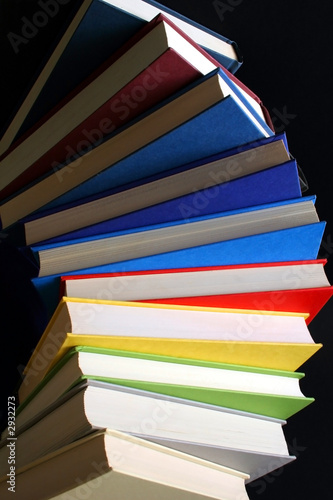 spiral of colorful books
