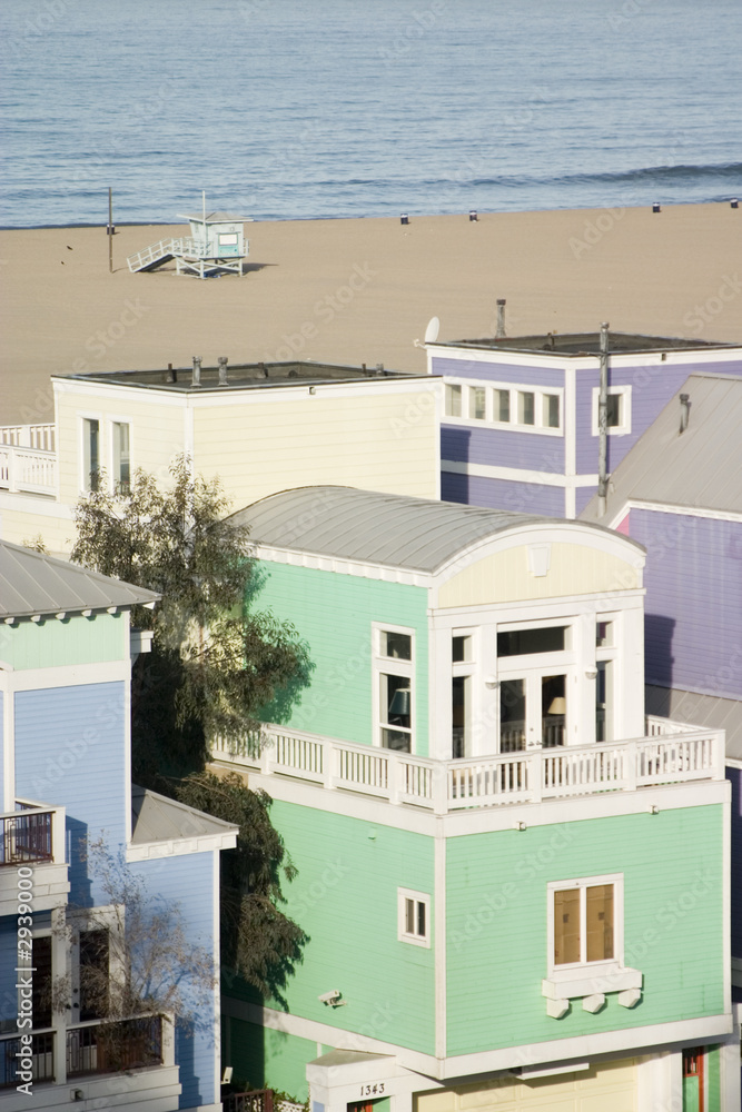 Obraz premium colorful beach homes in santa monica