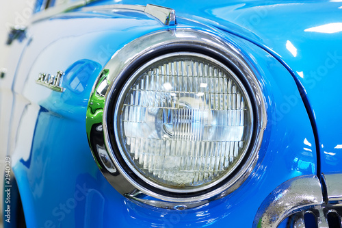 headlight of vintage car