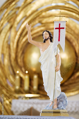 Obraz na płótnie jesus christ sculpture in catholic church