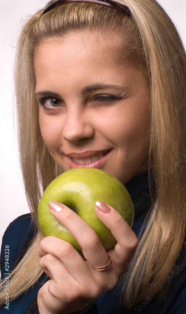the girl with an apple the girl with an apple