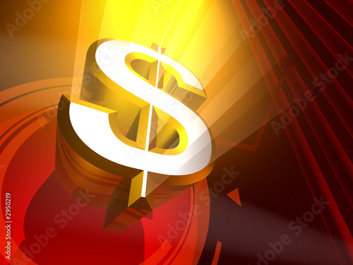 mister dollar 3d render (red)