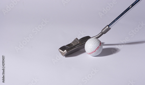 golf ball and cluub