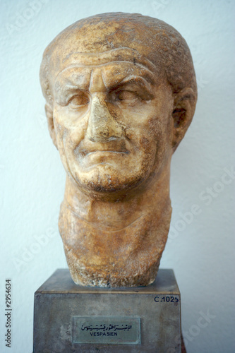 Emperor Vespasian Marble Bust, Tunisian Museum