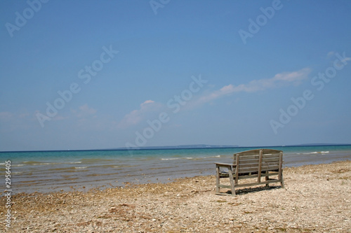 Obraz na plátně lake shore of mackinac