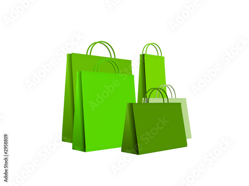 shopping bags green