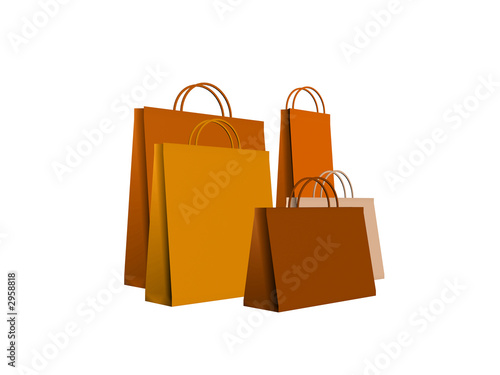 shopping bags orange