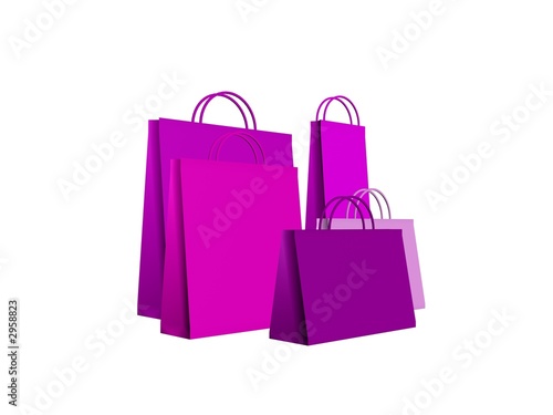 shopping bags pink