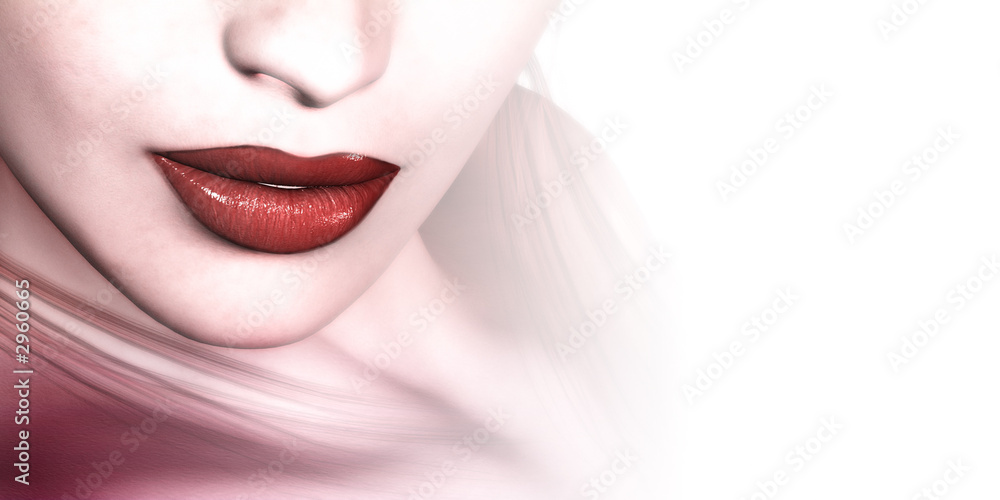 Naklejka premium rote lippen