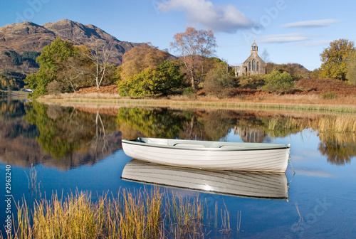 boat and church