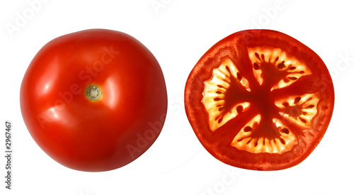 red tomatoes (cuted and full)