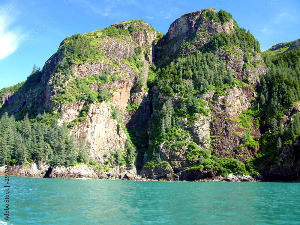 mountains in resurrection bay