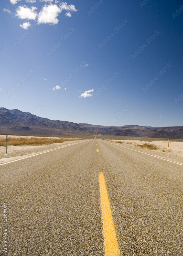 straight road in death valley