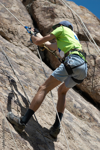 clamber on cliff