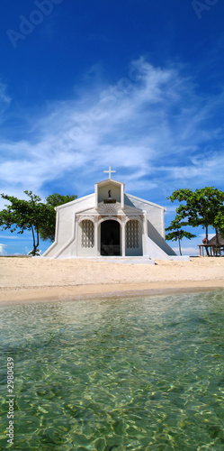 church on the beach in philippines
