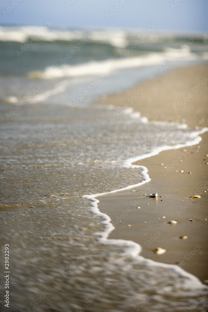 Waves coming onto shore. Waves coming onto shore.