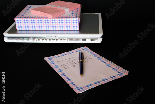 writing with pen and paper