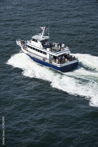 Ferry boat transport on Bald Head Island, North Carolina.
