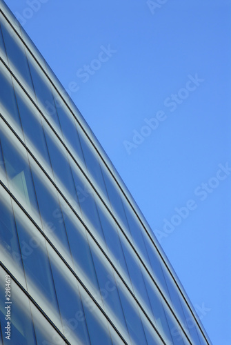 blue glass office windows