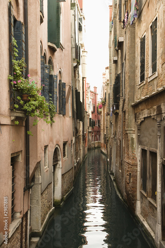 Canal with buildings in Venice  Italy.