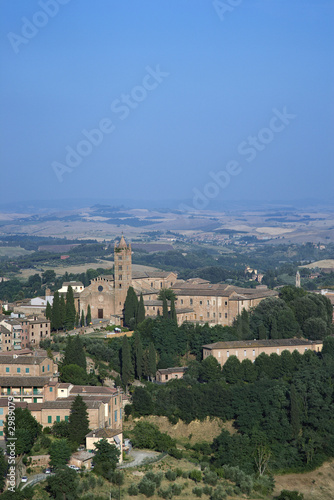 Rooftop view of Siena.