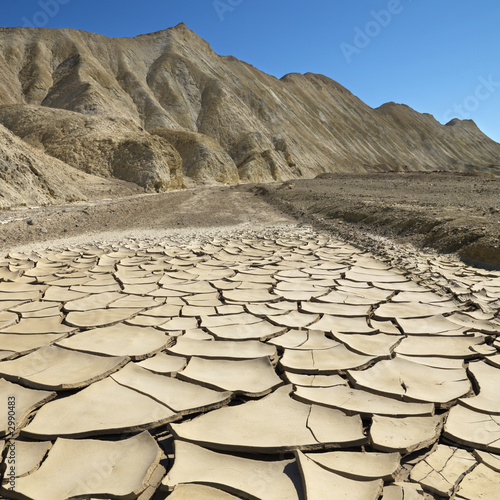 Cracked ground in Death Valley.